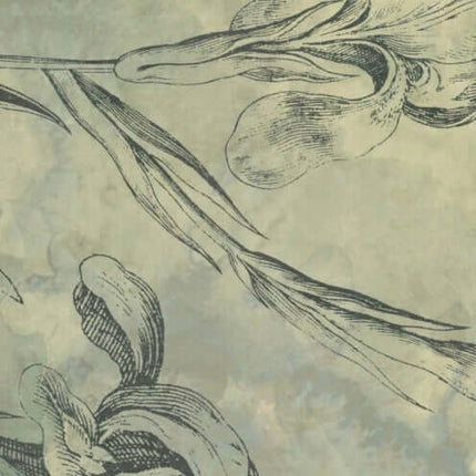 Illustratie van gordijnstof Tempesta van Kendix met aquarel-achtige bewegingen en subtiele lijnen voor een luchtige sfeer.