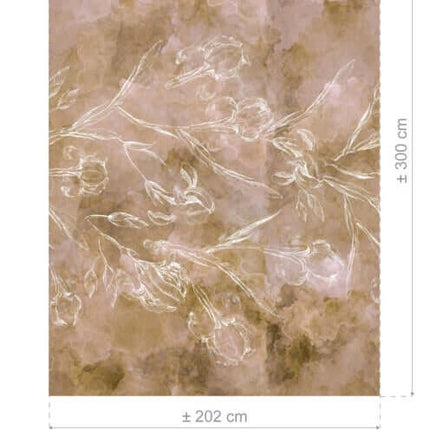 Gordijnstof Tempesta van De Ploeg - Kendix: subtiele aquarel en lijntekeningen met transparante, luchtige textuur in zachte kleurovergangen.