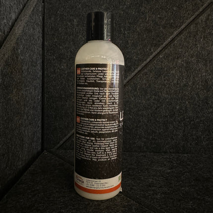 Leather Care & Protect 250 ml bottle for nourishing and protecting leather furniture.
