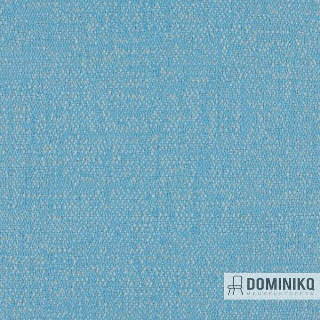 Aristide Denmoza 610 Sky meubelstof met gemêleerd blauw design, ideaal voor buitengebruik.