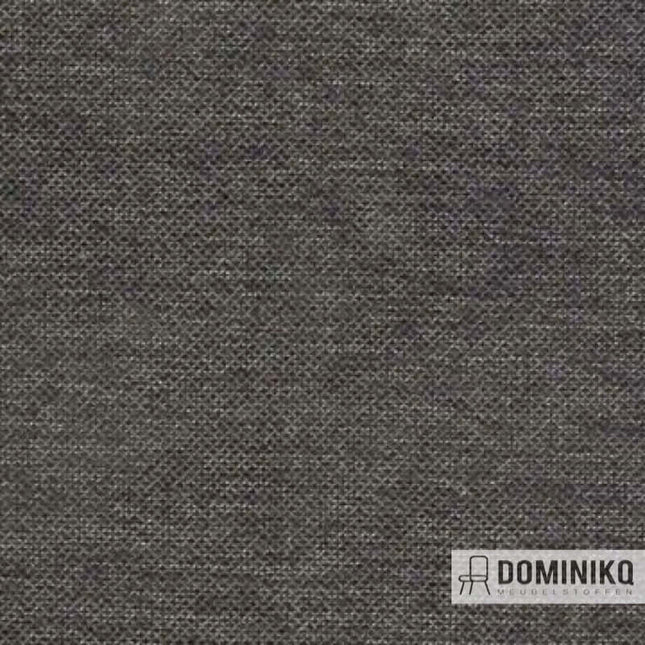 Donkere meubelstof met diamantmotief van Aristide, collectie Louis, behandeld met Aquaclean, kleur 180 Charcoal.