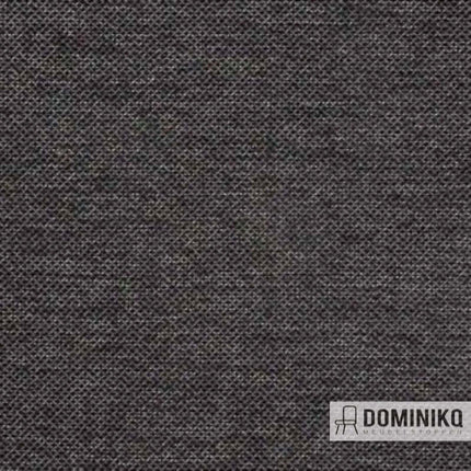 Zwarte Louis meubelstof van Aristide met diamantmotief, behandeld met Aquaclean voor vlekbestendigheid.