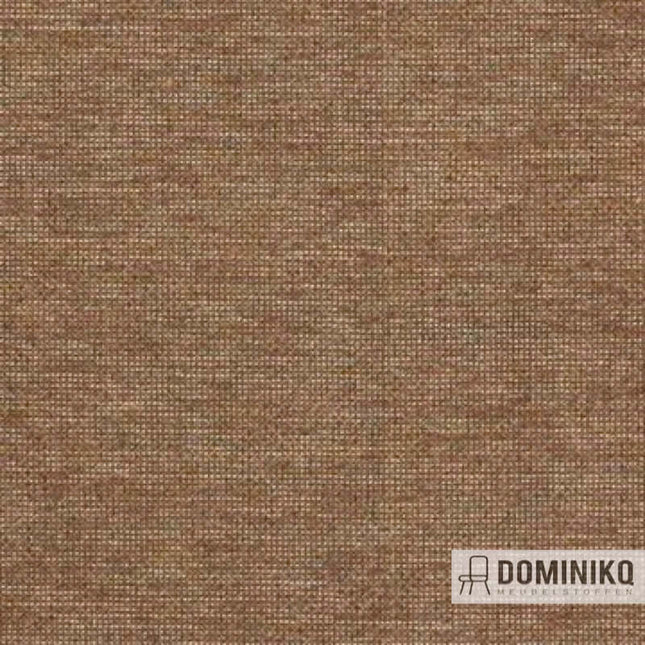 Meubelstof Louis Hazel van Aristide met fijn diamantmotief, behandeld met Aquaclean voor vlekbestendigheid.