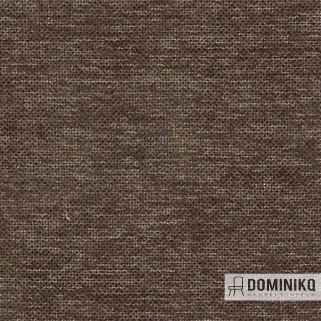 Bruin meubelstof van Aristide collectie Louis met diamantmotief en Aquaclean behandeling. Geschikt voor vlekbestendigheid.