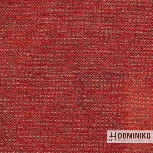 Aristide Louis 380 Tangerine meubelstof met klein diamantmotief, behandeld met Aquaclean voor vlekbestendigheid.