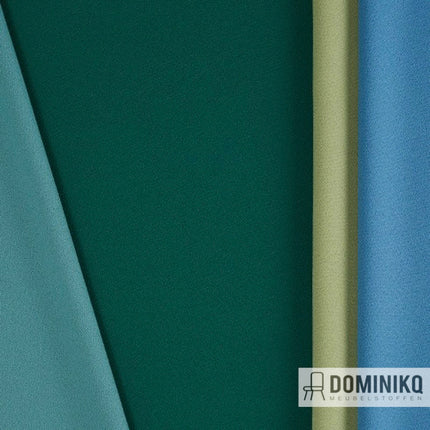 Meubelstoffen van Camira Fabrics, Phoenix collectie in groene tinten, geschikt voor grote projecten en bureaustoelen.