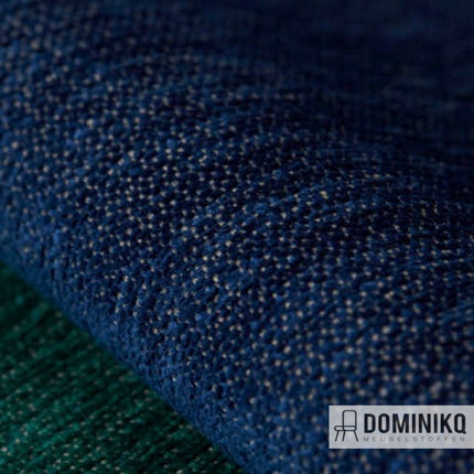 Camira Fabrics - Track HTK06 meubelstof in blauw en groen, luxe Trevira CS chenille, wasbaar op 60 graden, ideaal voor vervuilde locaties.