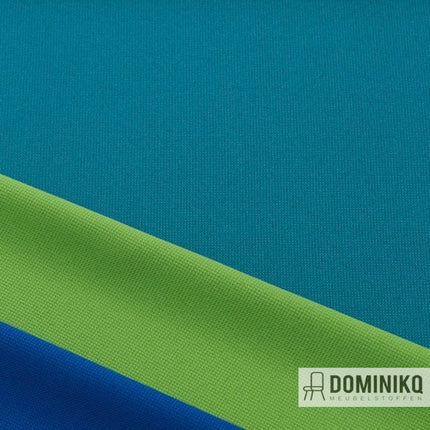 Camira Fabrics Urban YN207 textiel in blauwe en groene tinten, geïnspireerd op moderne stedelijke architectuur met strakke lijnen.