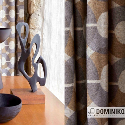 Camira Patternmaker Hula PMH04 gordijnstof, luxe en duurzaam, 100% wol met EU Ecolabel en brandveiligheidscertificeringen.