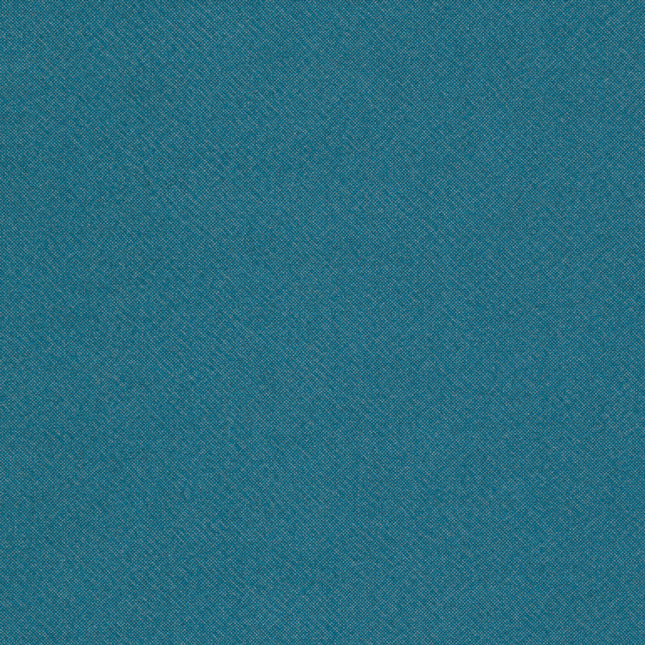 Close-up van duurzame Ploegwool - 41 (Coupon 1,45 m) meubelstof in blauwgroen, perfect voor huiskamers en openbare ruimten.