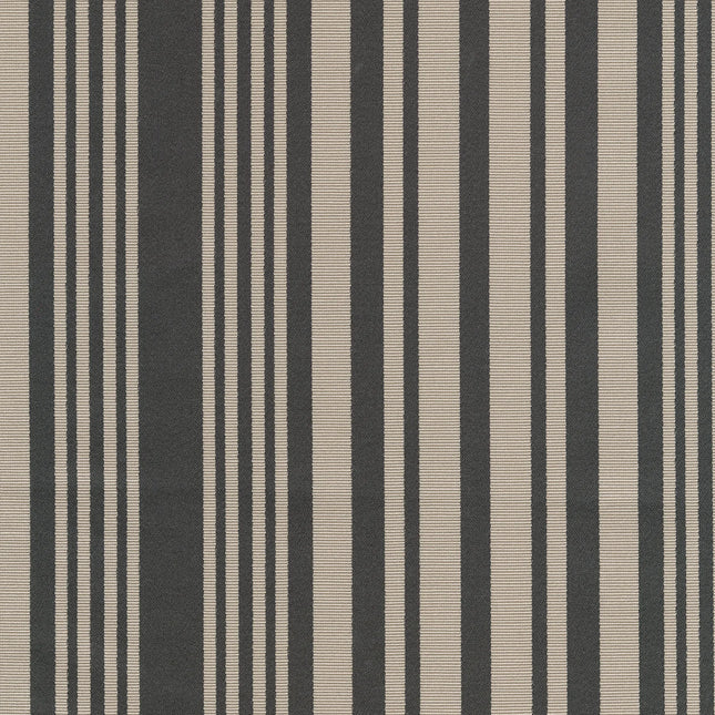 Elegant striped pattern of Kvadrat - Sahco - Carmen - 02 fabric in contrasting shades, perfect for modern upholstery.