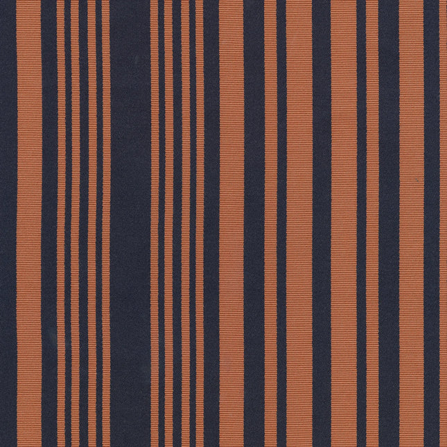 Kvadrat - Sahco - Carmen - 06 furniture fabric with refined stripe pattern in coral red and aqua.