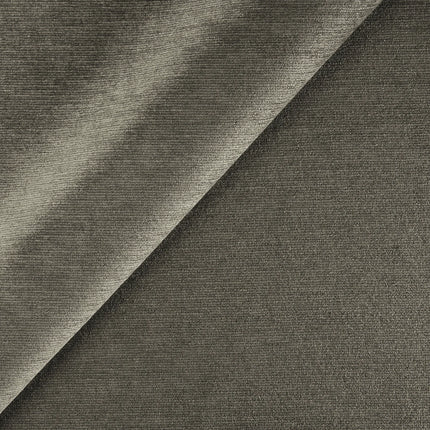 Kvadrat - Sahco - Duke - 04 fabric in textured dark shade with subtle sheen, woven with horizontal stripe pattern.
