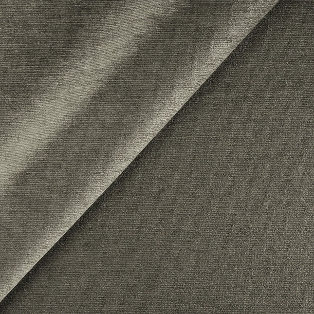 Kvadrat - Sahco - Duke - 04 fabric in textured dark shade with subtle sheen, woven with horizontal stripe pattern.