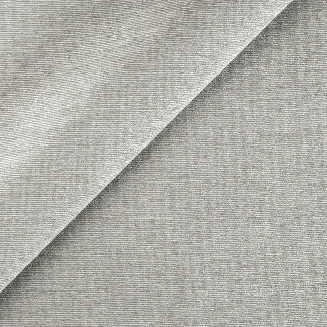 Kvadrat - Sahco - Duke - 09 fabric with horizontal stripe pattern in light grey shade, ideal for furniture upholstery, featuring subtle shine.