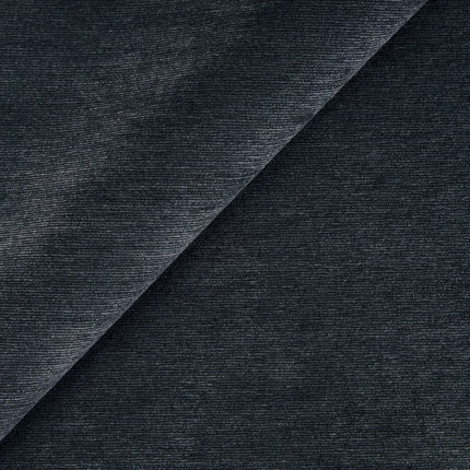 Kvadrat - Sahco - Duke - 11 fabric in deep green with horizontal stripe pattern, highlighting its fine acrylic-mix sheen.