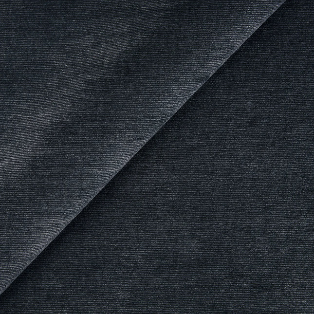 Kvadrat - Sahco - Duke - 11 fabric in deep green with horizontal stripe pattern, highlighting its fine acrylic-mix sheen.