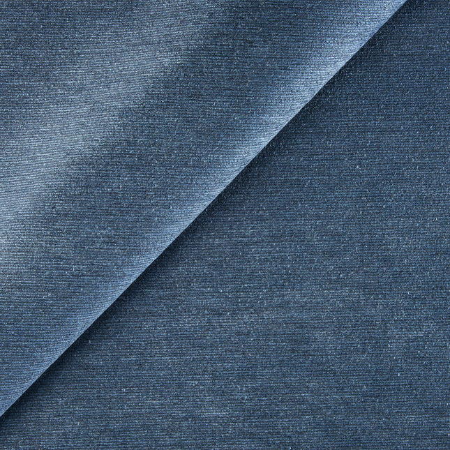 Kvadrat - Sahco - Duke - 12 blue fabric with fine acrylic-mix and horizontal stripe pattern, perfect for furniture.