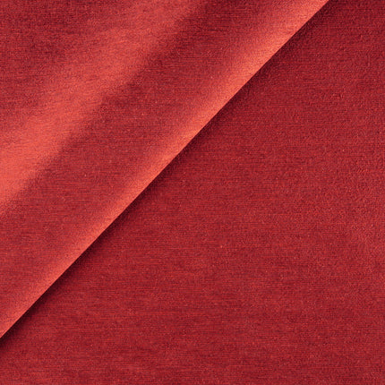 Kvadrat - Sahco - Duke - 14 red fabric with fine acrylic-mix shine, features horizontal stripes, ideal for accentuating furniture in sunlight.
