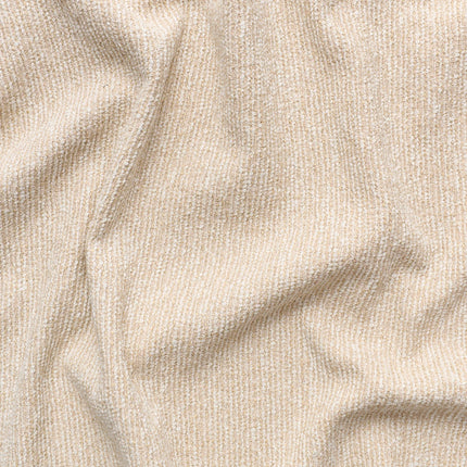 Kvadrat - Sahco - Nalia - 630 textured beige fabric close-up with sculptural tweed design, cotton-rich, splattered with warm hues.
