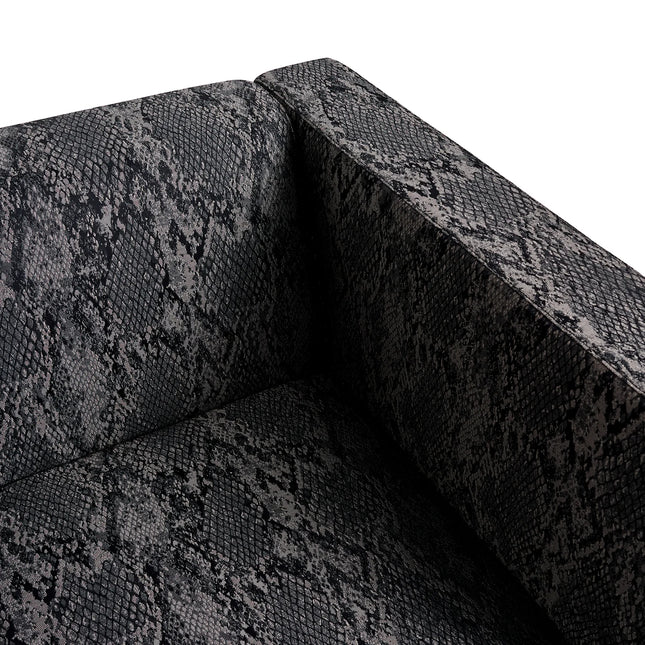 Kvadrat - Sahco - Ozi - 110 fabric with snake skin pattern on upholstery