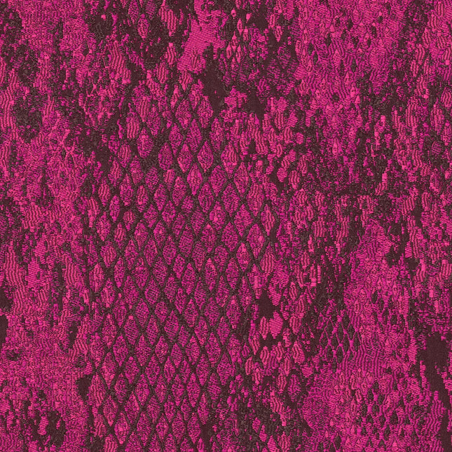 Kvadrat - Sahco - Ozi - 670 fabric in vibrant snake skin pattern, perfect for draperies and upholstery with rich texture and tonal depth.