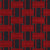 Kvadrat - Sahco - Zade - 570 fabric, geometric design with black and red woven pattern for upholstery, inspired by 80s artistic styles.