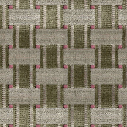 Kvadrat - Sahco - Zade - 930 luxe geometrisch patroon stof met 3D-viscose lussen en polyester accenten.