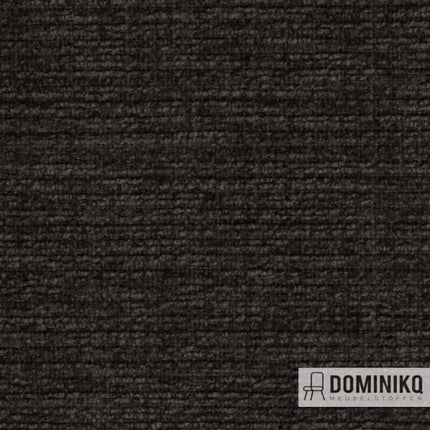 Fabraa Wish 79 Charcoal meubelstof, gerecycled materiaal, zachte chenillestructuur, donkergrijs patroon, veelzijdige stofkeuze