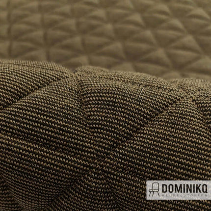 Geometrische, driedimensionale meubelstof Triangle ontworpen door Bertjan Pot voor Febrik, beige tint met driehoekig patroon.