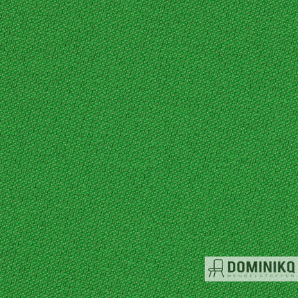 Gabriel Just 68203 stof, gerecycled polyester met subtiel tweekleurig ontwerp, groene tint, geschikt voor meubelbekleding en schermen.