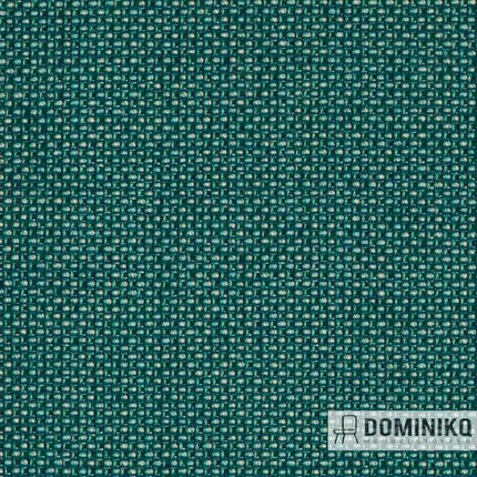 Stof Gabriel Passion 03102 met Scandinavisch ruitpatroon in groene tinten, minimalistisch ontwerp van wol met moderne kleuraccenten.