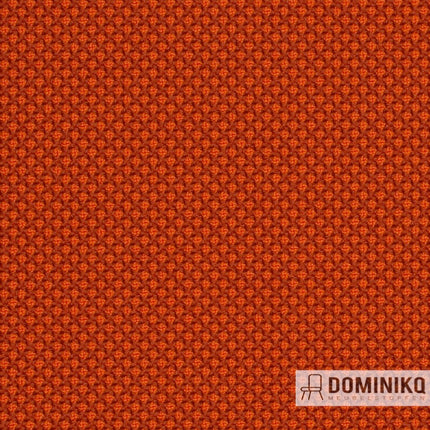 Repetto stof, twee-tonig oranje patroon, matte afwerking, decoratieve diepte, geschikt voor moderne of Zuid-Europese interieurs.