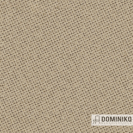 Gabriel Tonal stof in beige tint met tweekleurige melange en speelse lijnen, ideaal voor zitmeubilair en schermen, veelzijdig ontwerp.