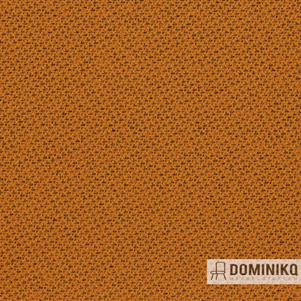 Oranje Tonal-stof met levendige tweekleurige melange en opvallende lijnen, ideaal voor diverse meubeltoepassingen en schermen.