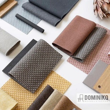 Hush Flair schermstof met cellulair reliëfpatroon in diverse kleuren, perfect voor schermen en ruimteverdeling.