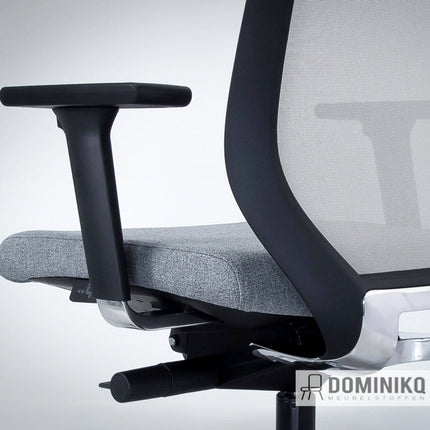 Ergonomische bureaustoel met Spin meshstof van Gabriel, brandvertragende semi-transparante rugleuning