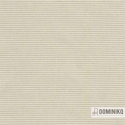 Transparante stof Glaze van De Ploeg - Kendix met subtiele glans en zwarte details, ideaal voor stijlvolle interieurs. Vanaf 5 meter korting.