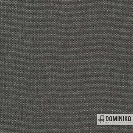 Donkergrijze Pavone inbetween-gordijnstof van Trevira CS polyester met minerale textuur, winkel Dominkio