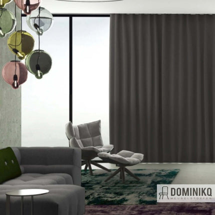Gordijnstof Noon van Kendix - De Ploeg in stijlvolle woonkamer. Unistructuur voor privacy en verduistering. Vanaf 5 meter 10% korting.