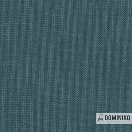 De Ploeg - Kendix - Ori 13 verfijnde gordijnstof met luxueuze glans in blauwgroen, 100% polyester, soepel vallend, gesloten dichtheid.