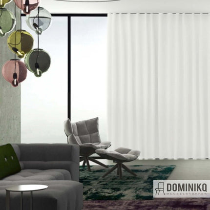 Ori gordijnstof van Kendix, De Ploeg in moderne woonkamer. Subtiele glans, optimale privacy. Vanaf 5 meter 10% korting. I Dominikq.