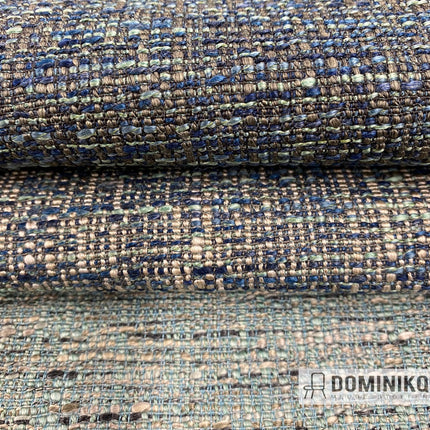 Detail van Keymer Discover meubelstoffen, elegante en sportieve look met polyacryl en polyester, in diverse kleuren beschikbaar.