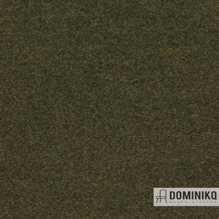 Donkergroene gevilte wolstof Hero Heather, ontworpen door Patricia Urquiola, met gemêleerd textuur. Geschikt voor duurzame interieurontwerpen.