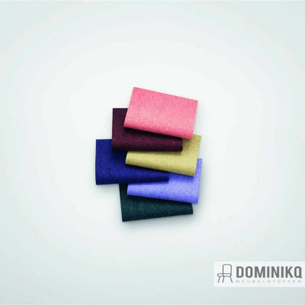 Kvadrat Hero Heather stofstalen in diverse kleuren, ontworpen door Patricia Urquiola, met een vernieuwend gemêleerd textuurontwerp.