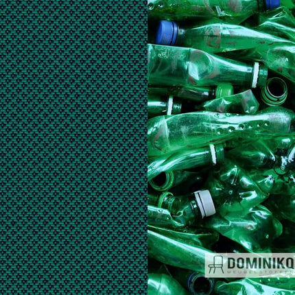 Stof Sport van Kvadrat gemaakt van gerecycled oceaanplastic; duurzame, voelbare polyesterstructuur. Beschikbaar in 20 kleuren.