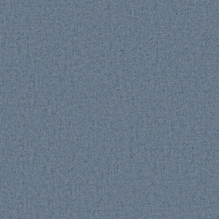 Camira Fabrics Main Line Flax Waterloo fabric sample in blue, made of 70% wool and 30% flax, showcases sustainable and flame-retardant qualities.
