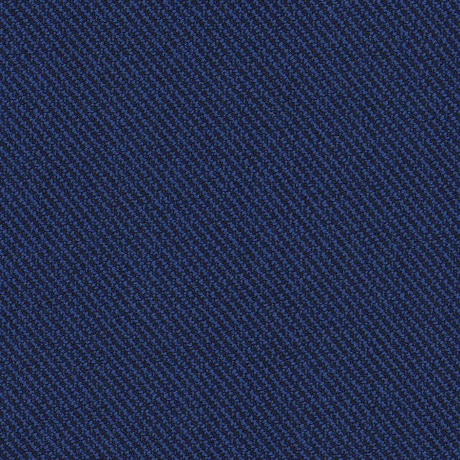 Rohi - Onda - 02115.13 Cobalt wol stof meubelbekleding, diagonaal patroon, premium interieurtextiel.