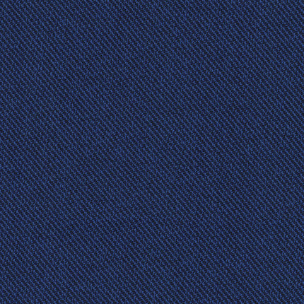 Rohi Onda - 02115.13 Cobalt wol meubelstof met klassiek diagonaal patroon voor interieur en bekleding.
