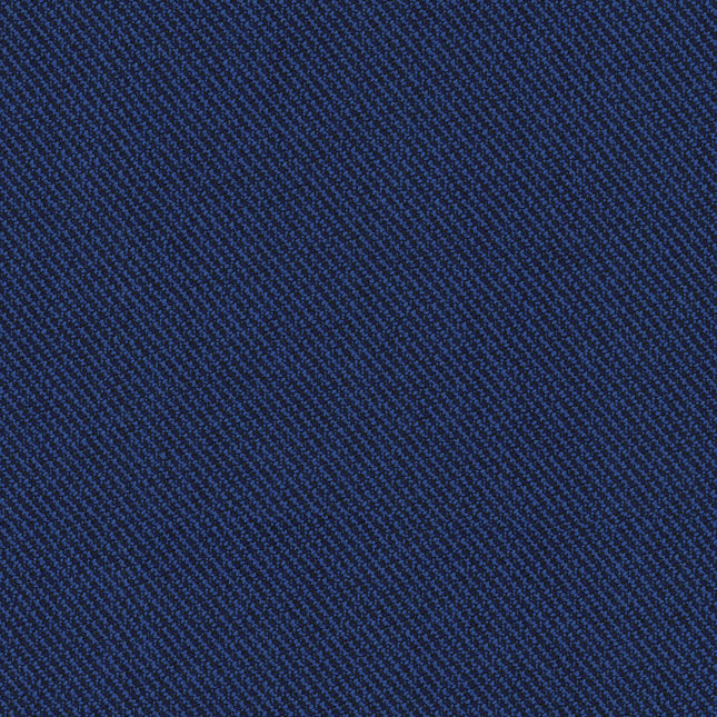 Rohi Onda - 02115.13 Cobalt wol meubelstof met klassiek diagonaal patroon voor interieur en bekleding.
